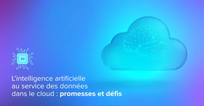 Visuel IA et cloud : puce électronique et cerveau stylisé illustrant l’automatisation intelligente et les défis pour les MSP.