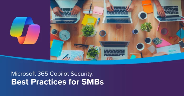 Microsoft 365 Copilot security collaboration at SMB – team working confidently